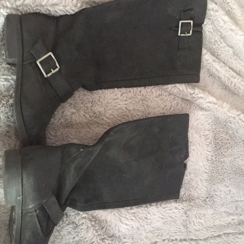 Black calf boots